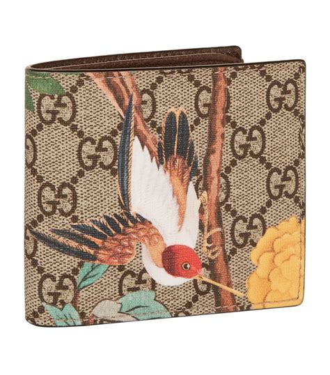 gucci wallet flower and birds|checkered Gucci wallet.